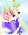 Piggie Cloudland Badge - Hog Heaven Slots