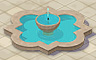 Turquoise Fountain Badge - Solitaire Gardens