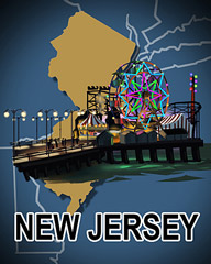 New Jersey Badge - Jet Set Solitaire