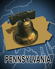 Pennsylvania Badge - Jet Set Solitaire