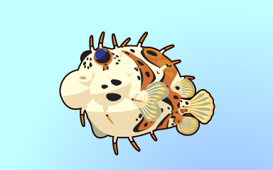 All Puffed Up Badge - Quinn's Aquarium