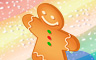 Gingerbread Man Badge - Solitaire Gardens