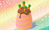 Chocolate Carrot Petit Four Badge - Solitaire Gardens