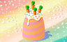 Vanilla Carrot Petit Four Badge - Solitaire Gardens