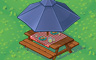 Classic Picnic Table With Umbrella Badge - Solitaire Gardens