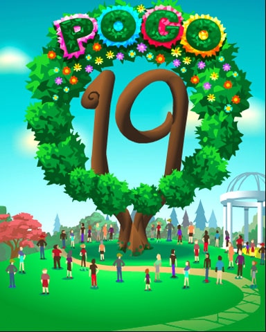 2018 Pogo Anniversary Limited Edition Badge - Solitaire Gardens