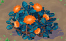 Chrysanthemum Patch (orange) Badge - Solitaire Gardens