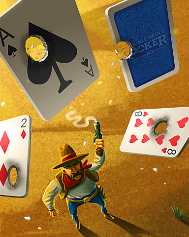 Card Targets Badge - Double Deuce Poker HD
