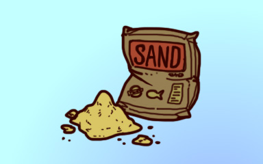 Sand, Man Badge - Quinn's Aquarium