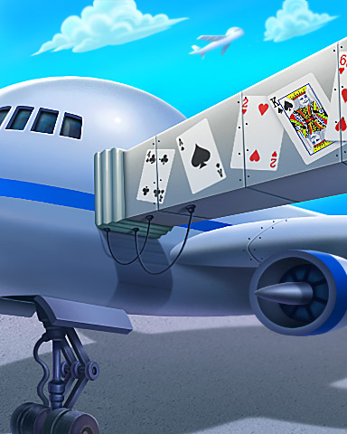 Now Boarding Badge - Jet Set Solitaire