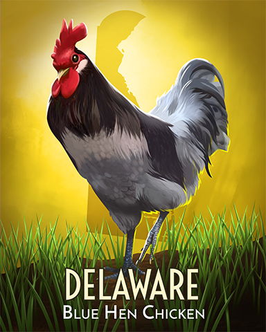 Delaware Blue Hen Badge - Claire Hart: Secret In The Shadows