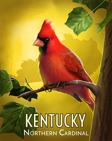 Kentucky Northern Cardinal Badge - Turbo 21 HD