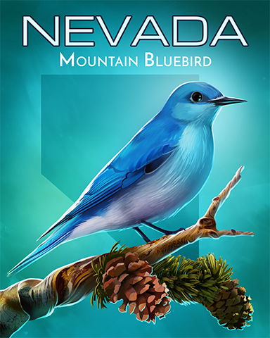 Nevada Mountain Bluebird Badge - Aces Up! HD