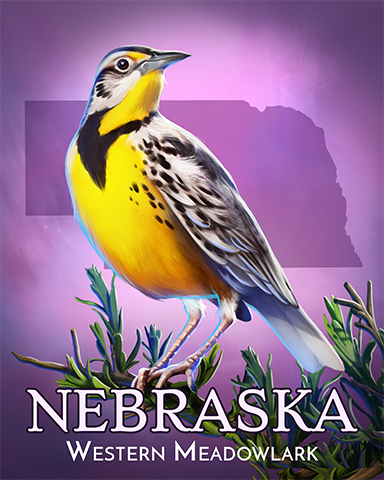 Nebraska Western Meadowlark Badge - Phlinx II