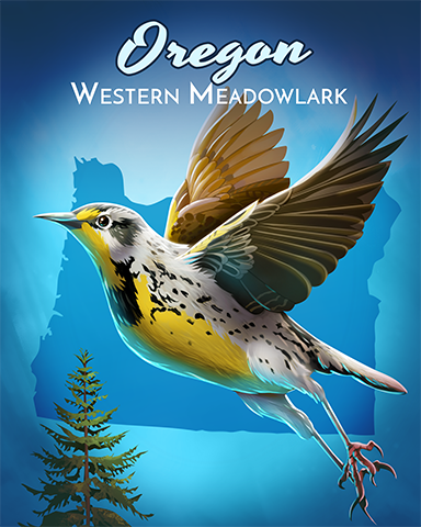 Oregon Western Meadowlark Badge - Cookie Connect