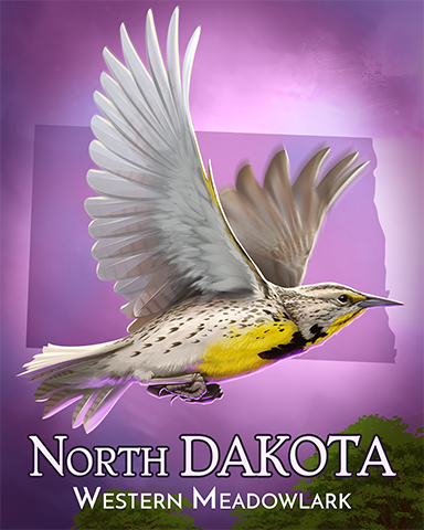 North Dakota Meadowlark Badge - Pogo™ Sudoku