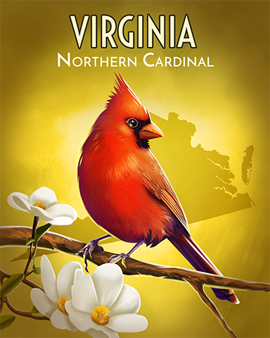 Virginia Northern Cardinal Badge - Claire Hart: Secret In The Shadows