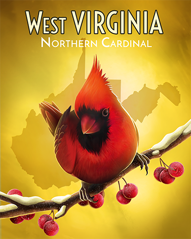 West Virginia Northern Cardinal Badge - StoryQuest