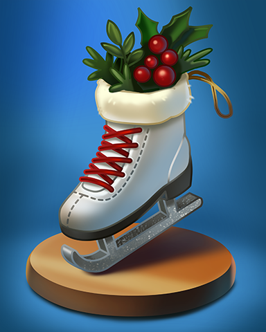 Ice Skate Badge - Double Deuce Poker HD