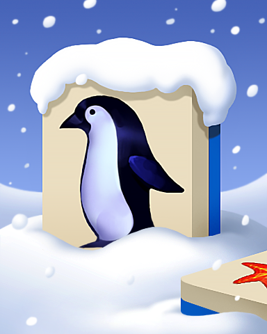 Chilly Penguin Badge - Mahjong Safari HD