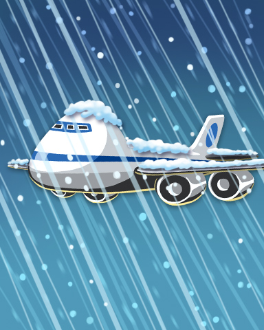 Frosty Flight Badge - Jet Set Solitaire