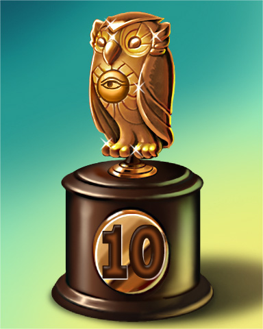 Owl Run Lap 10 Badge - Tri-Peaks Solitaire HD