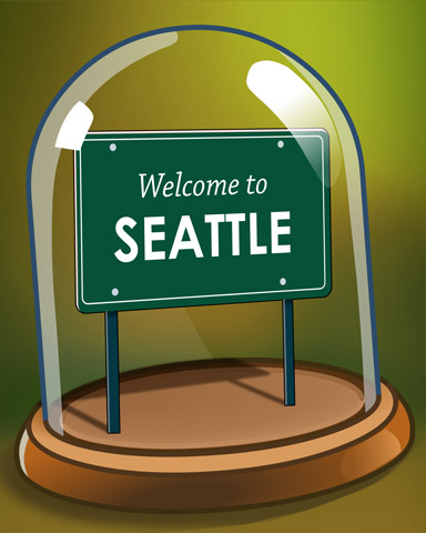 Seattle Souvenir Badge - Cross Country Adventure