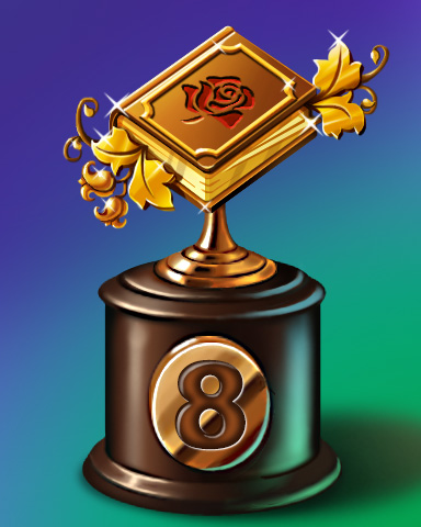 Rose Race Lap 8 Badge - StoryQuest