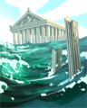 Classical Temple Badge - Vaults Of Atlantis Slots