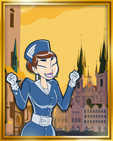 Prague Extended Stay Coach Badge - Jet Set Solitaire