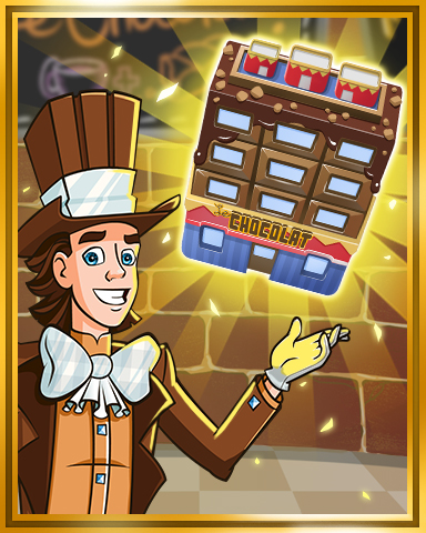 Gold Chocolate Shop Badge - Sweet Tooth Town