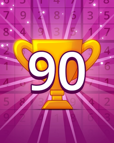 Rank 90 Badge - Pogo Daily Sudoku