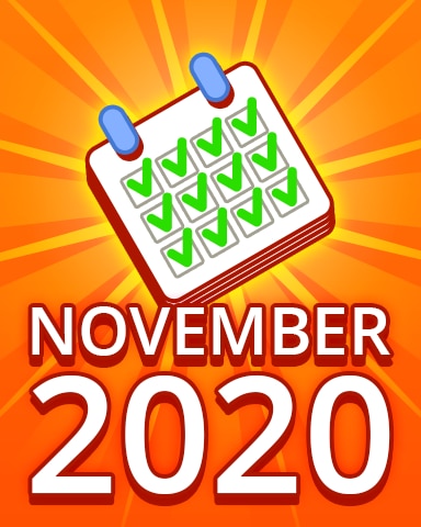 All Puzzles November 2020 Badge - Pogo Daily Sudoku