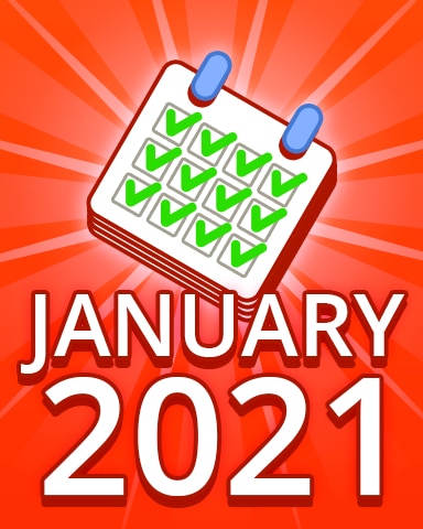 All Puzzles January 2021 Badge - Pogo Daily Sudoku