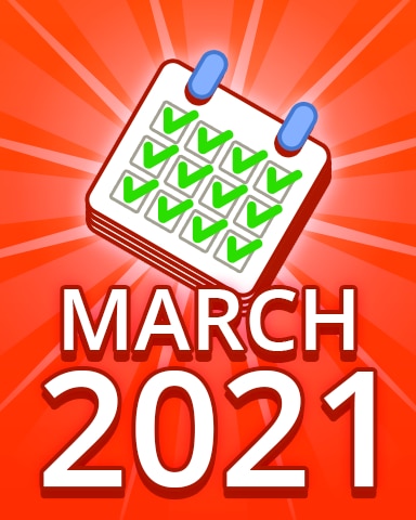 All Puzzles March 2021 Badge - Pogo Daily Sudoku