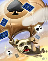 Parachutin' Pooch Badge - Spades HD