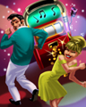 Hoppin' Around Badge - Sock Hop Slots