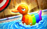 Rainbow Duckie Badge - Quick Quack