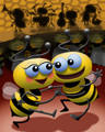 Happy Hive Badge - Tumble Bees HD