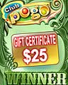 Pogo Gift Certificate Winner Badge