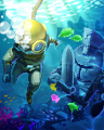 Sunken Hero Badge - Vaults Of Atlantis Slots