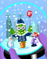 Snow Imitates Life Badge - Poppit! HD