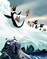 Slippery Slide Badge - Penguin Blocks