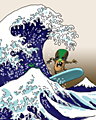 Pogo Hokusai The Great Wave Of Kanagawa Badge