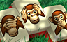 Three Wise Monkeys Badge - Mahjong Safari