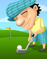 Faux Rabbit's Foot Badge - Golf Solitaire