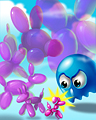 Shrinking Violet Badge - Balloon Bounce