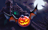 Pumpkin Bat Badge - Spooky Slots!