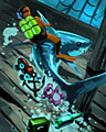 Shark Rider Badge - Vaults Of Atlantis Slots