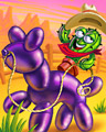 Balloon Cowboy Badge - Poppit! HD